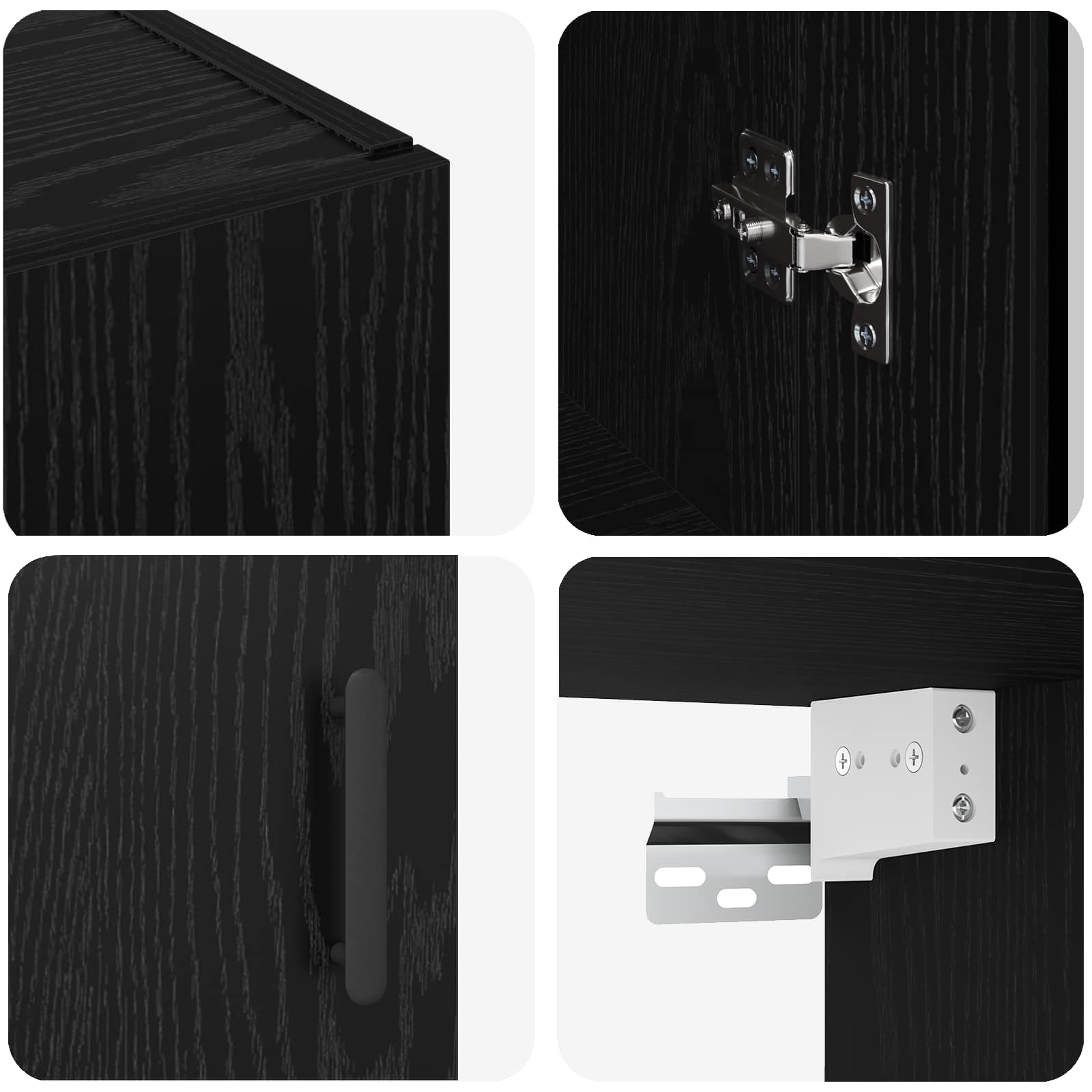 Ormarčići montirani na zid 2 pcs Crni hrast 69,5 x 34 x 90 cm