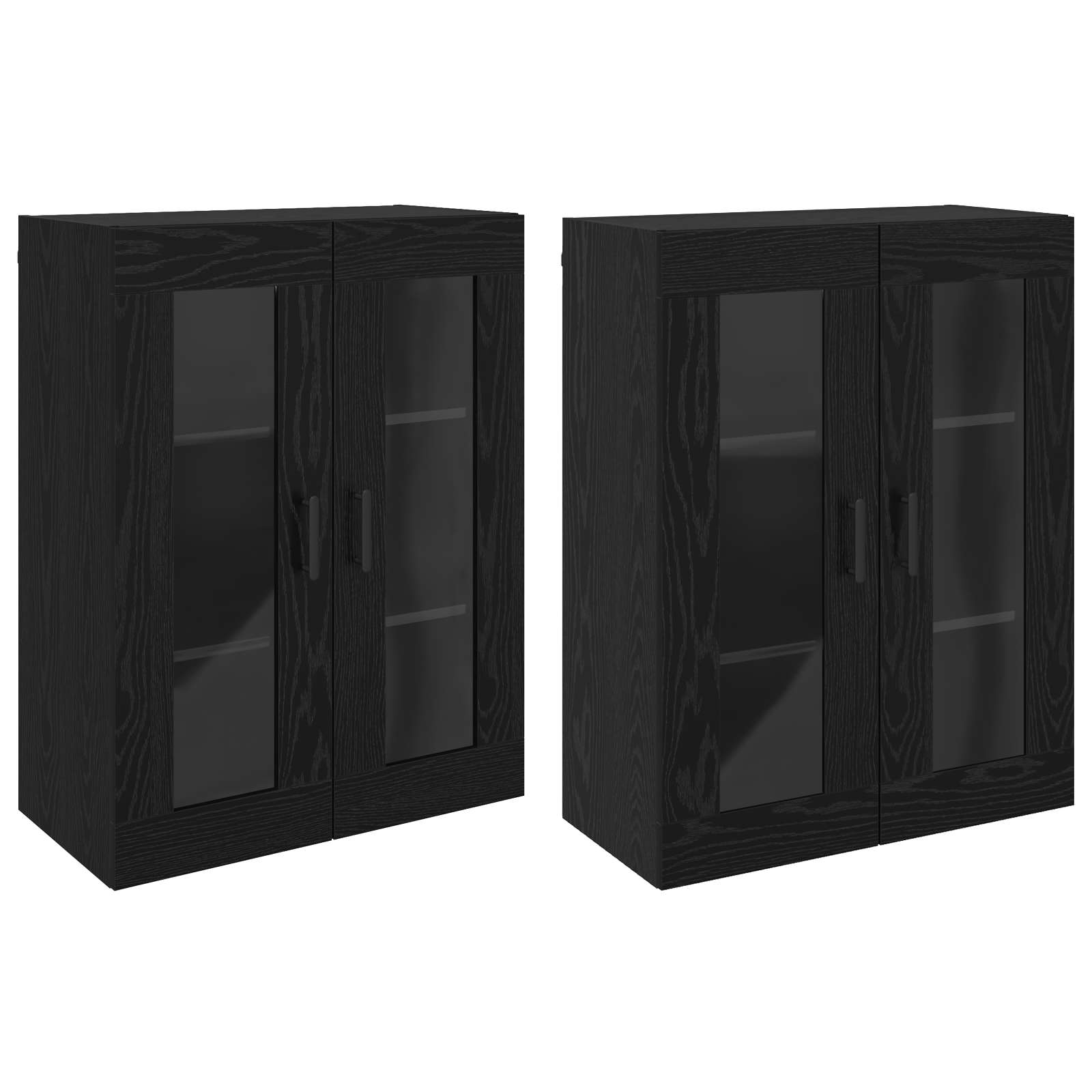 Ormarčići montirani na zid 2 pcs Crni hrast 69,5 x 34 x 90 cm