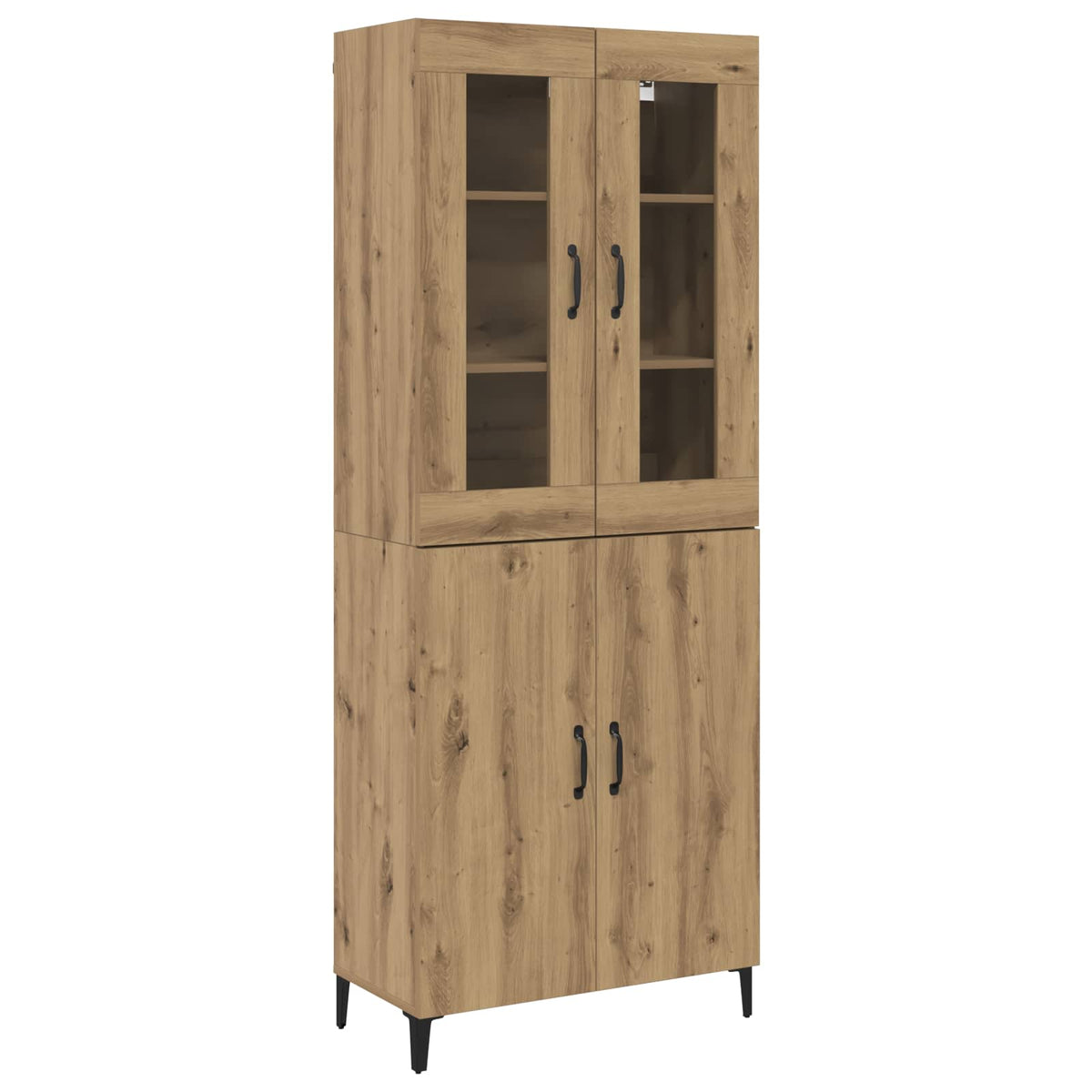 Highboard 2 pcs Umjetnički hrast Konstruirano drvo