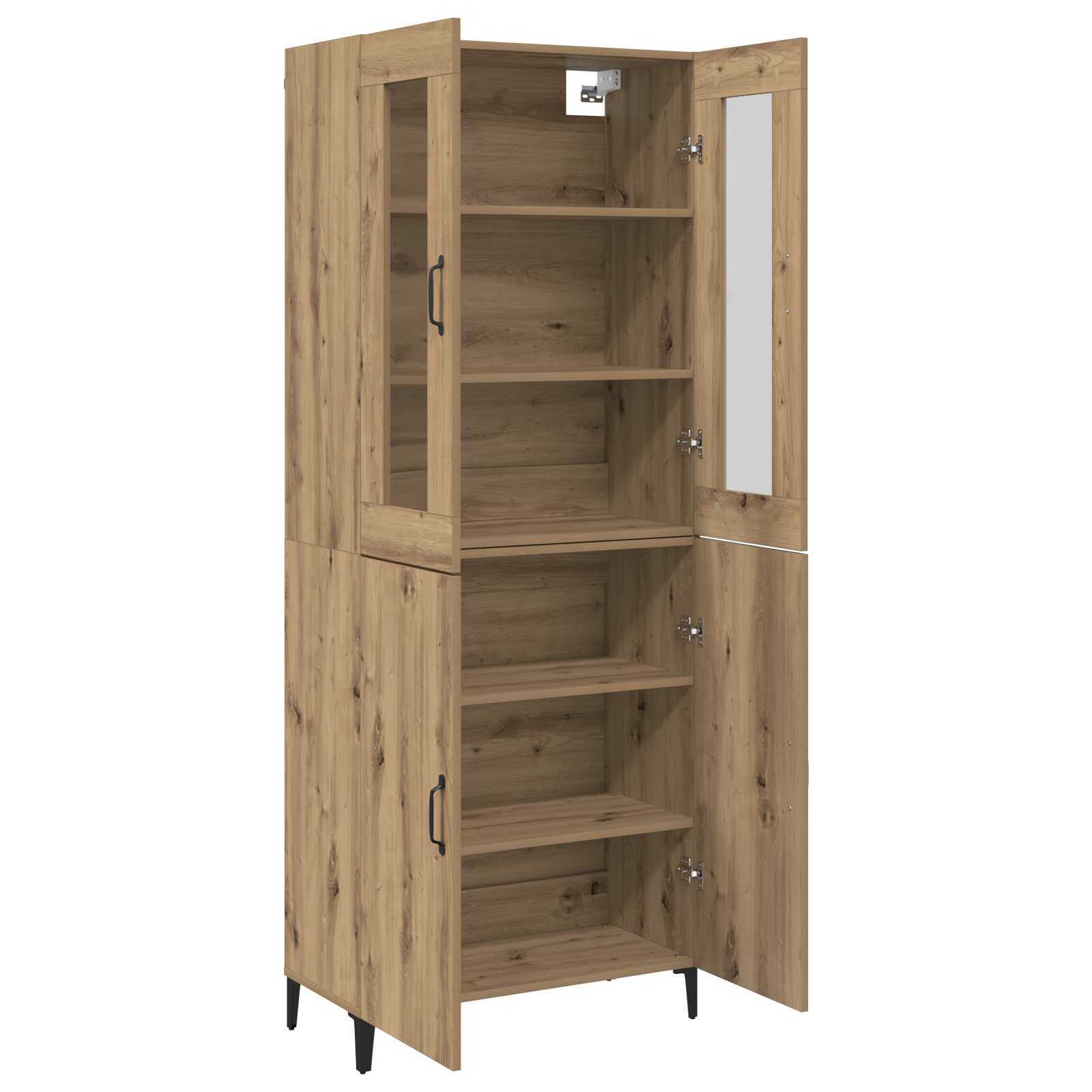 Highboard 2 pcs Umjetnički hrast Konstruirano drvo