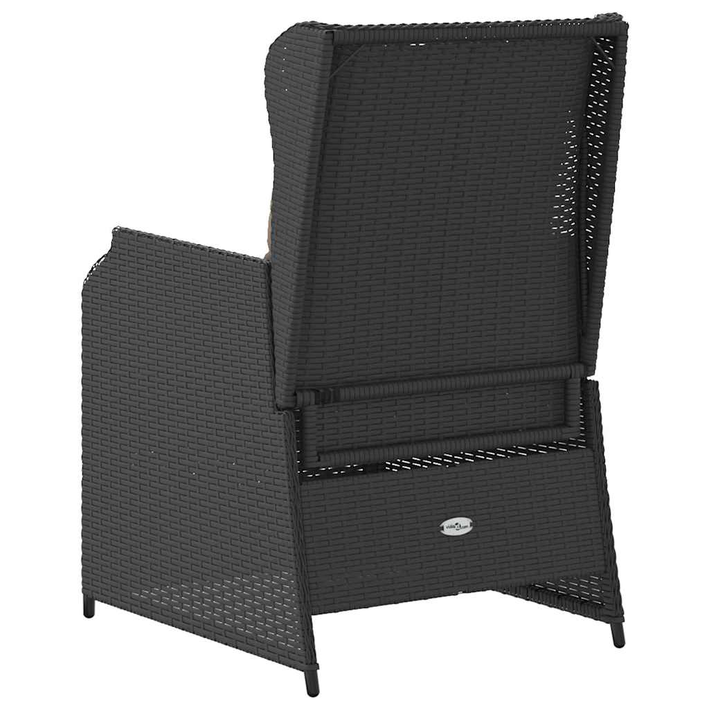 Vrtna klupa 2 pcs Crna poliratan