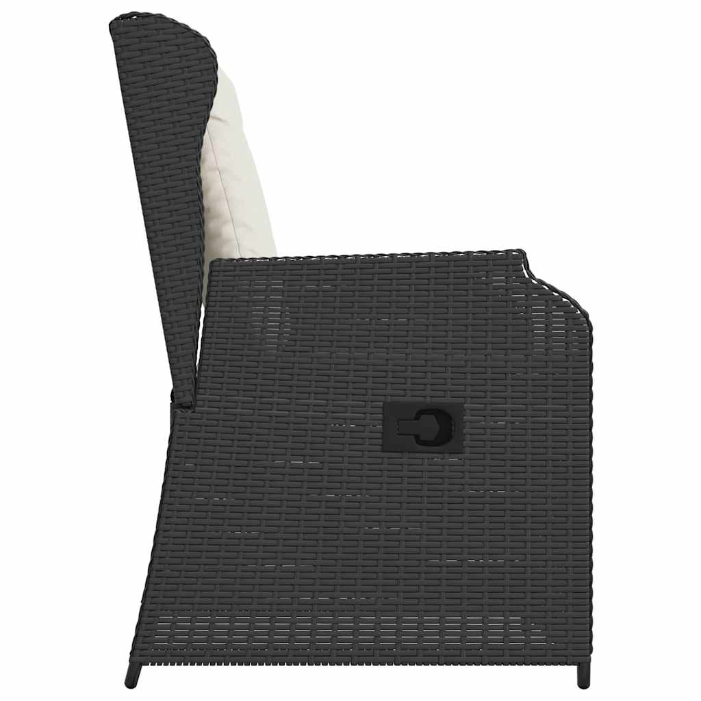 Vrtna klupa 2 pcs Crna poliratan