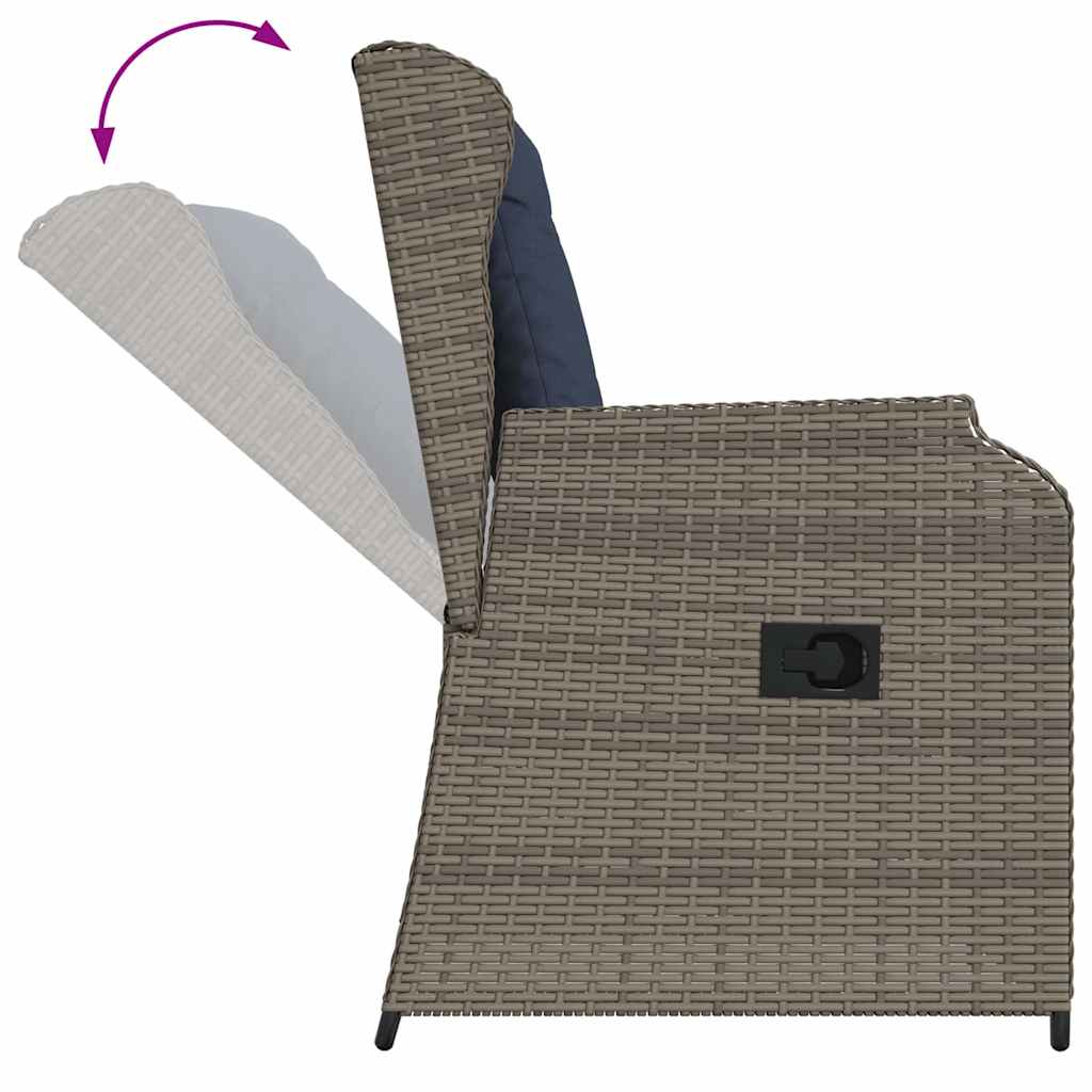 Vrtna klupa 2 pcs Siva poliratan