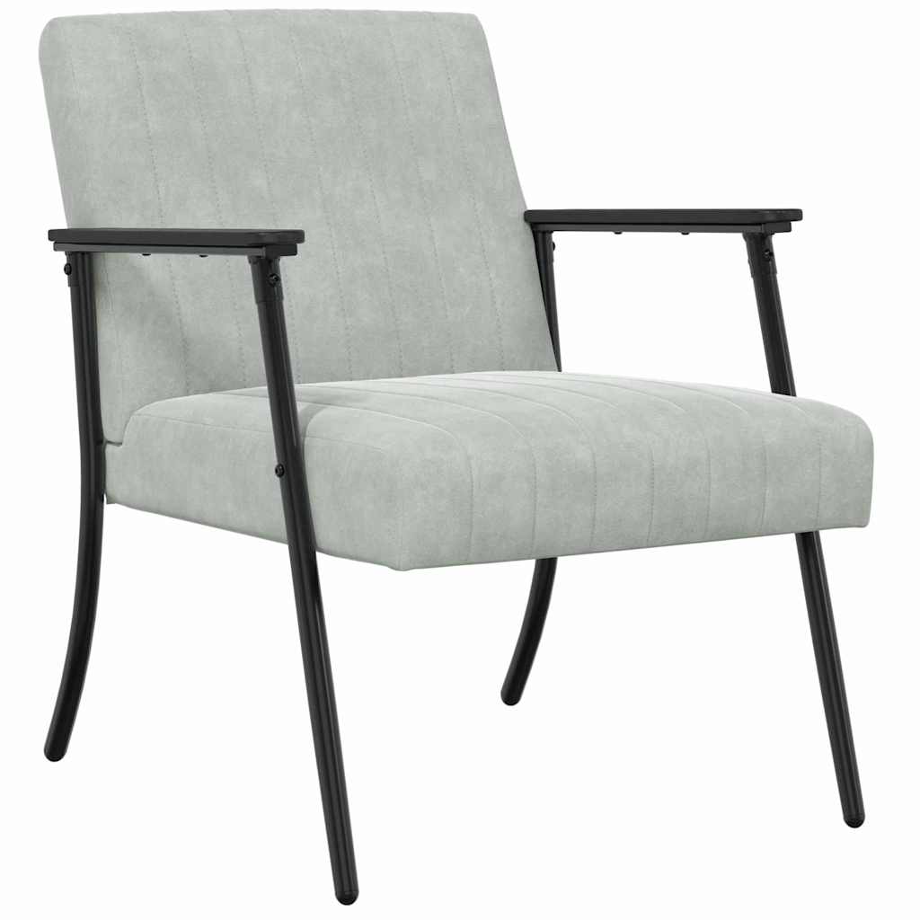 fotelja Svijetlo siva 59 x 75 x 78 cm Baršun