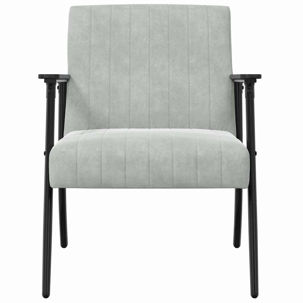 fotelja Svijetlo siva 59 x 75 x 78 cm Baršun