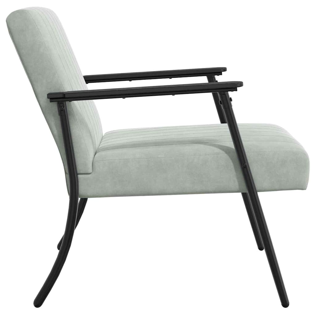fotelja Svijetlo siva 59 x 75 x 78 cm Baršun
