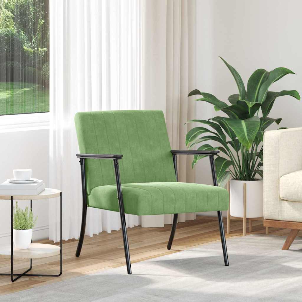 fotelja Svijetlo zelena 59 x 75 x 78 cm Baršun