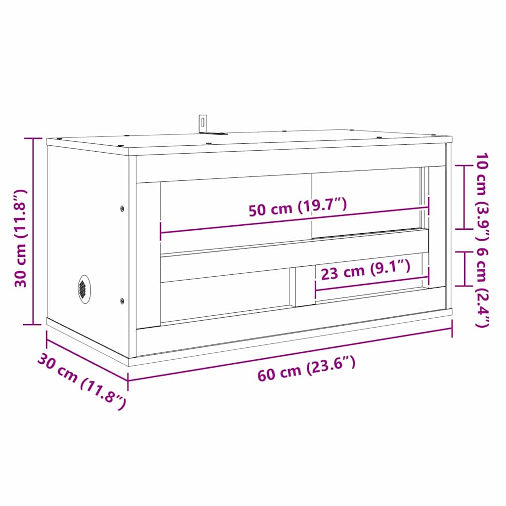 Terarij Smeđa 60 x 30 x 30 cm OSB