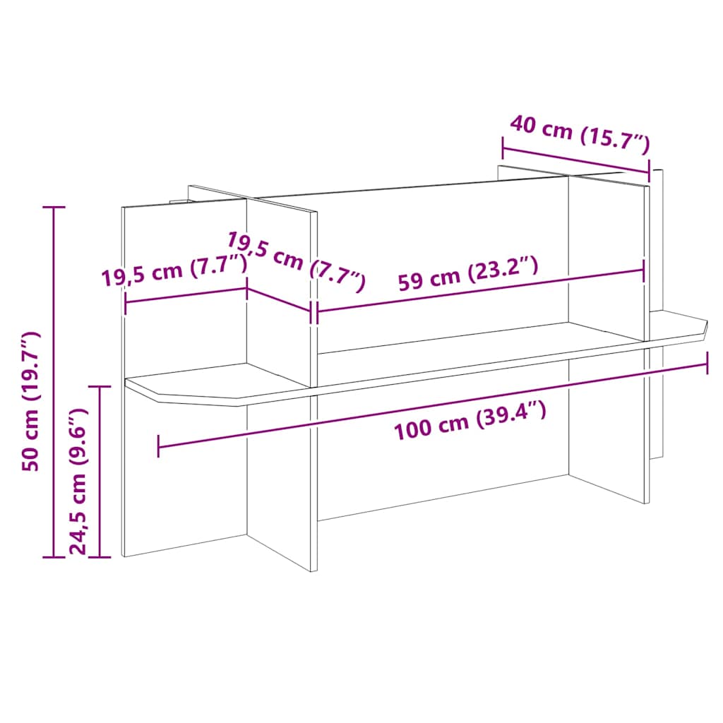 Osnovica za terarij s policom Smeđa 100 x 40 x 50 cm OSB