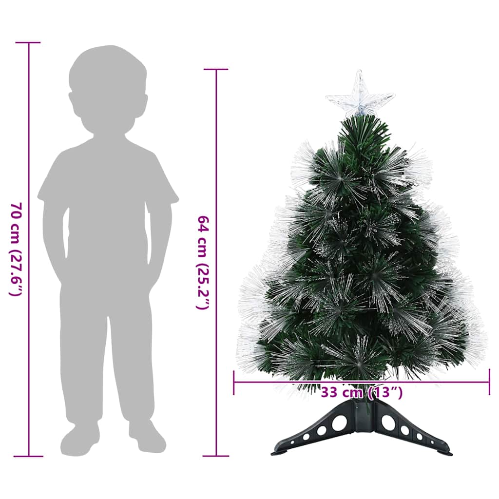 Umjetno božićno drvce s 50 LED svjetlima Zelena 64 cm PVC