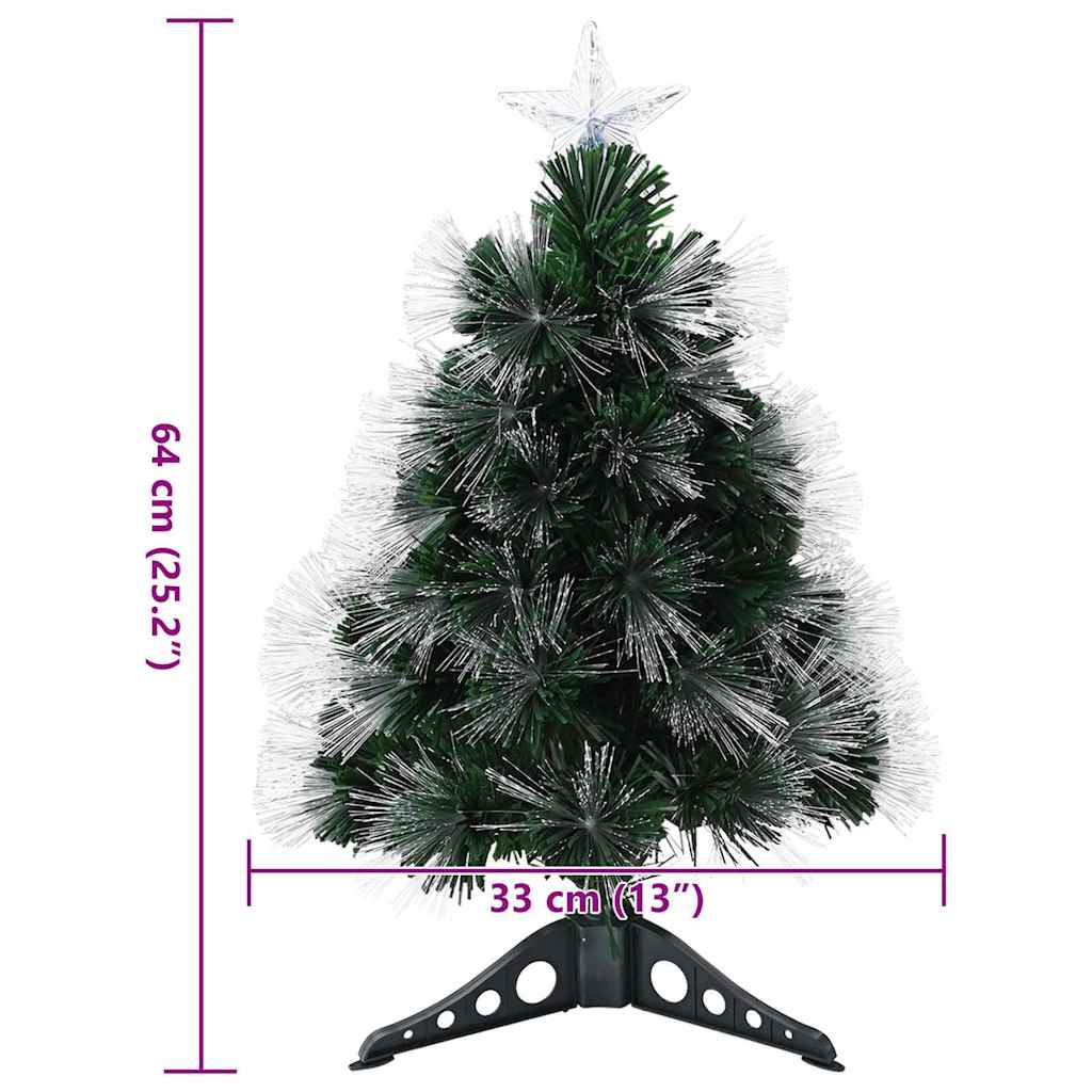 Umjetno božićno drvce s 50 LED svjetlima Zelena 64 cm PVC