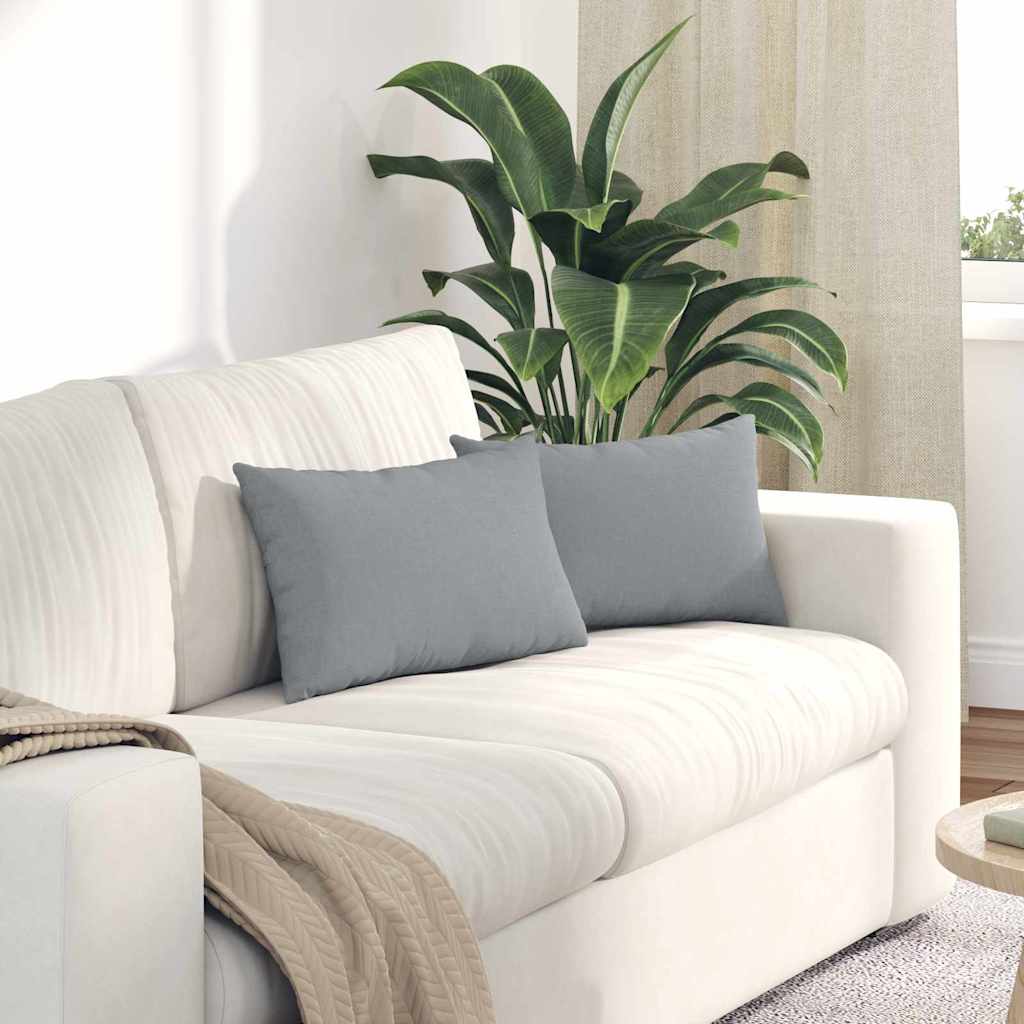 Jastučići za sofu 2 pcs Svijetlo siva 50 x 30 cm tkanina