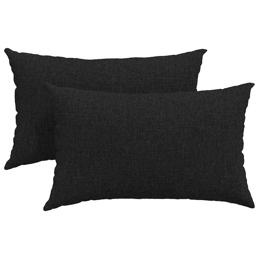 Jastučići za sofu 2 pcs Crna 50 x 30 cm tkanina