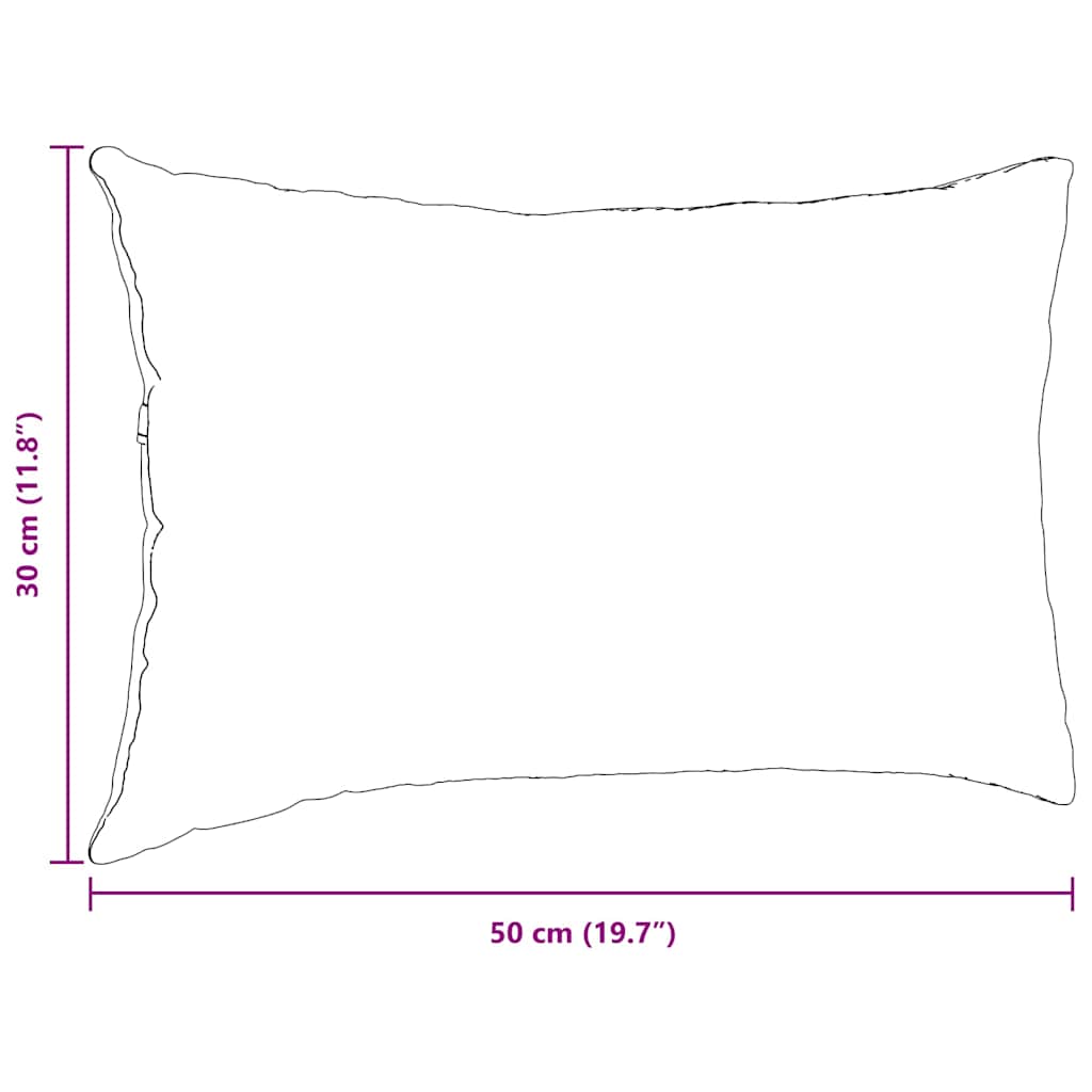 Jastučići za sofu 2 pcs Crna 50 x 30 cm tkanina