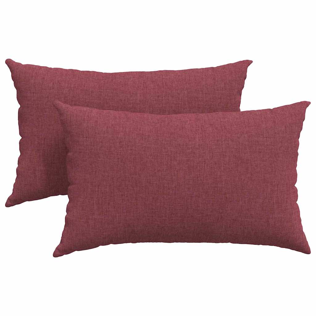 Jastučići za sofu 2 pcs Vinska crvena 50 x 30 cm tkanina