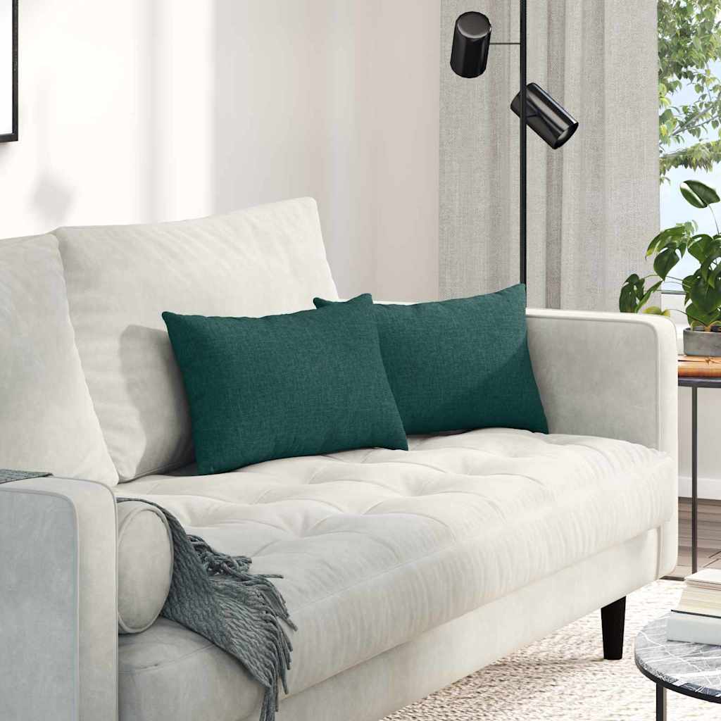 Jastučići za sofu 2 pcs Tamnozelena 50 x 30 cm tkanina