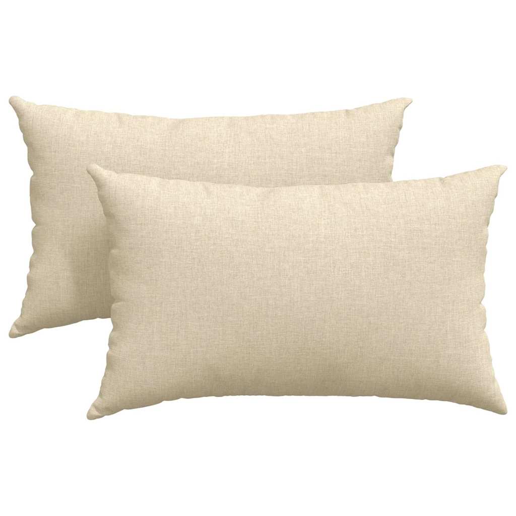 Jastučići za sofu 2 pcs Krema 50 x 30 cm tkanina