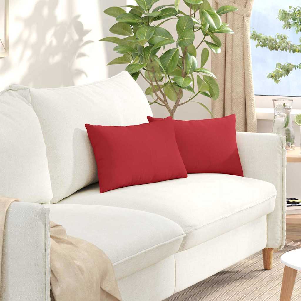 Jastučići za sofu 2 pcs Crvena 50 x 30 cm tkanina