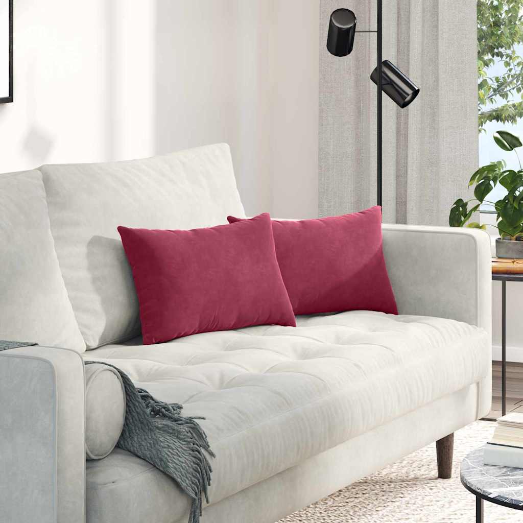Jastučići za sofu 2 pcs boja crnog vina 50 x 30 cm