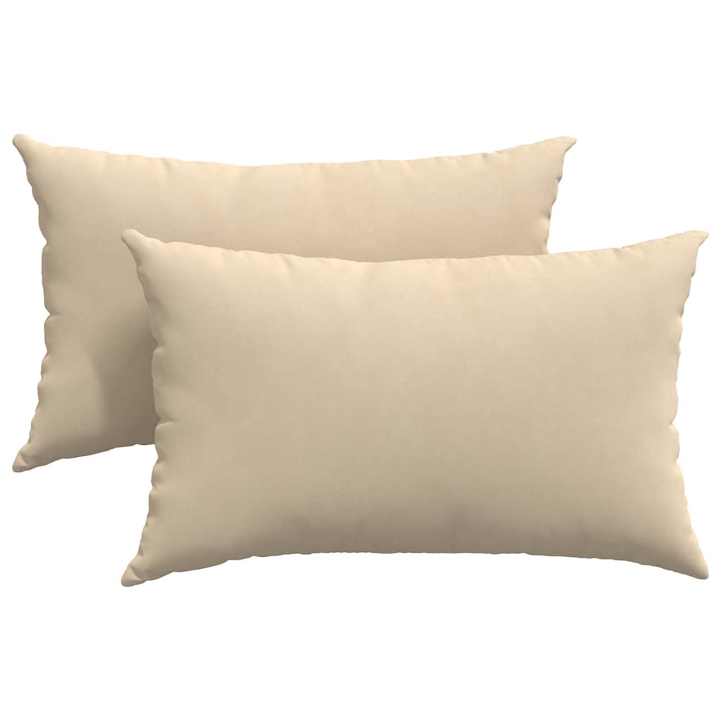 Jastučići za sofu 2 pcs Krema 50 x 30 cm tkanina