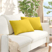 Jastučići za sofu 2 pcs Svijetlo žuta 60 x 40 cm tkanina