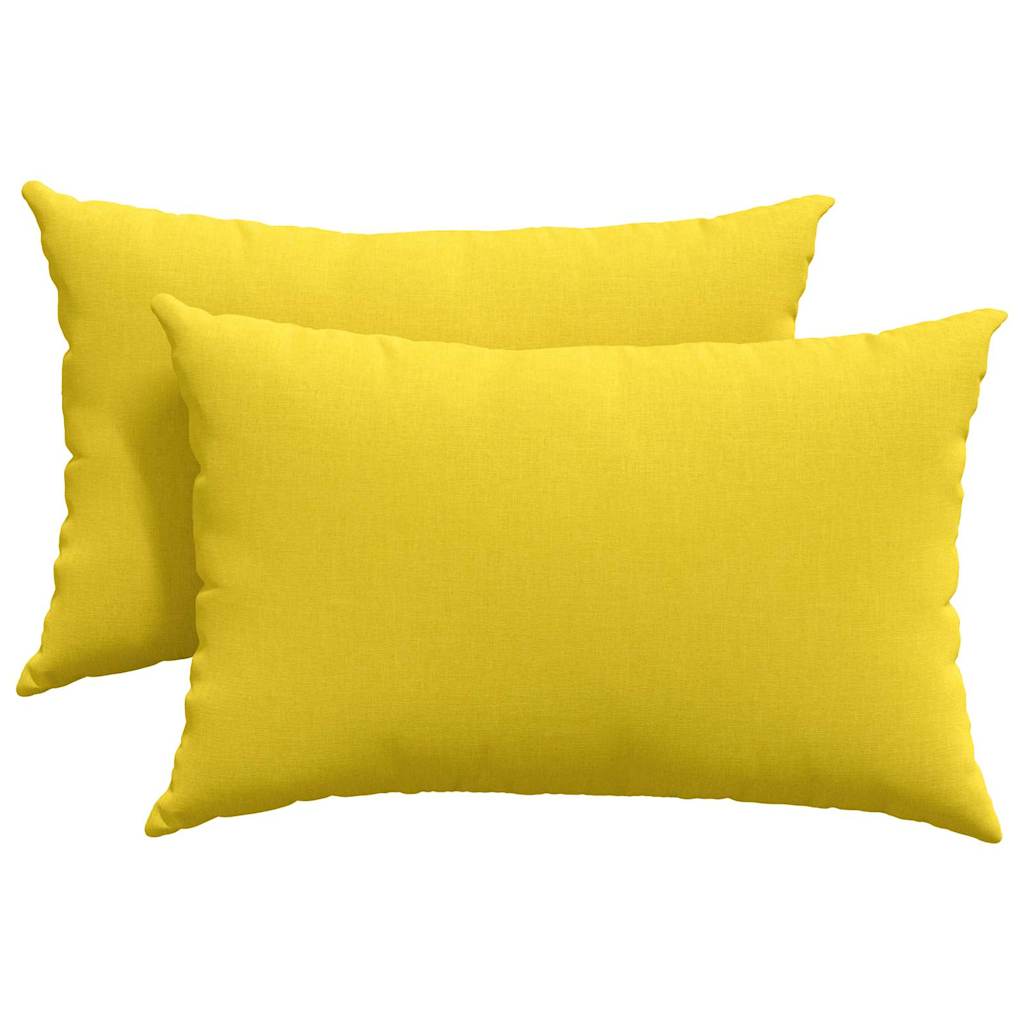 Jastučići za sofu 2 pcs Svijetlo žuta 60 x 40 cm tkanina