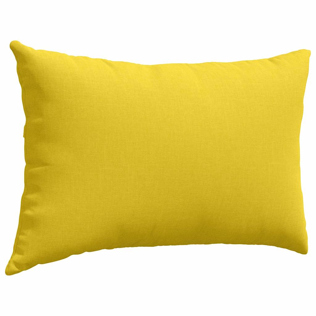 Jastučići za sofu 2 pcs Svijetlo žuta 60 x 40 cm tkanina