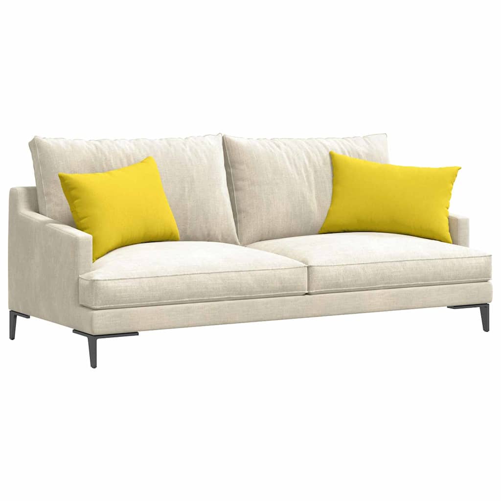 Jastučići za sofu 2 pcs Svijetlo žuta 60 x 40 cm tkanina