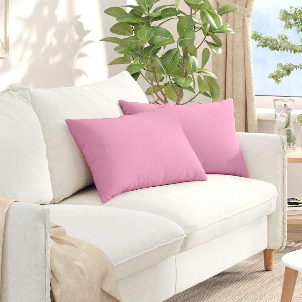 Jastučići za sofu 2 pcs Ružičasta 60 x 40 cm tkanina