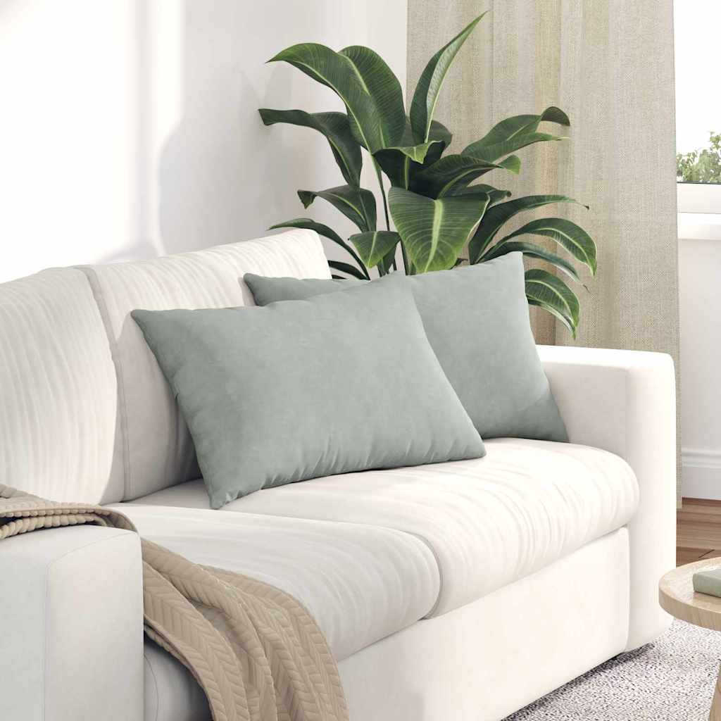 Jastučići za sofu 2 pcs Svjetlosiva 60 x 40 cm Kordura tekstil