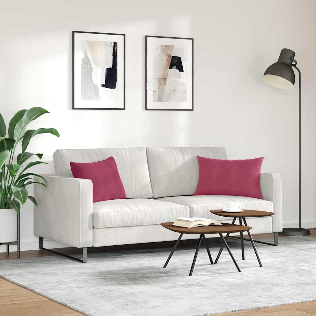 Jastučići za sofu 2 pcs Vinska crvena 60 x 40 cm