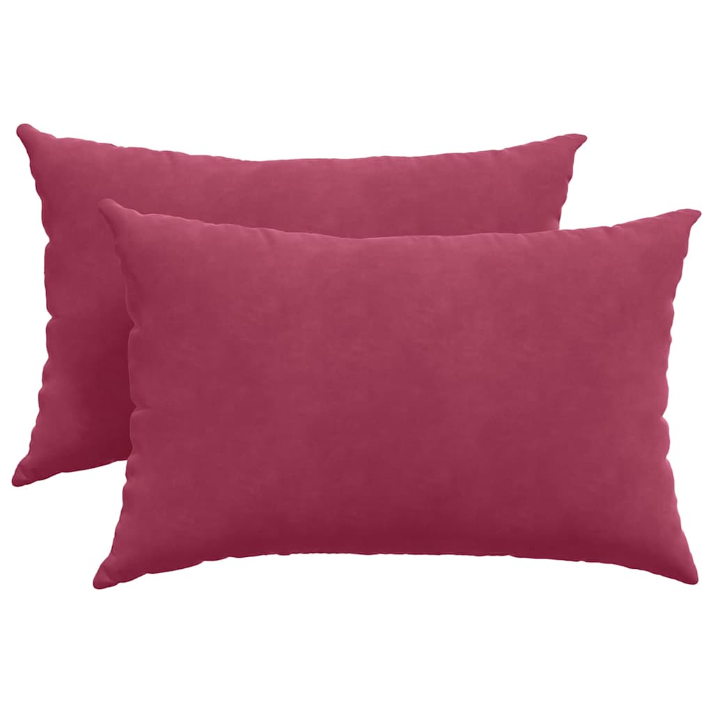 Jastučići za sofu 2 pcs Vinska crvena 60 x 40 cm