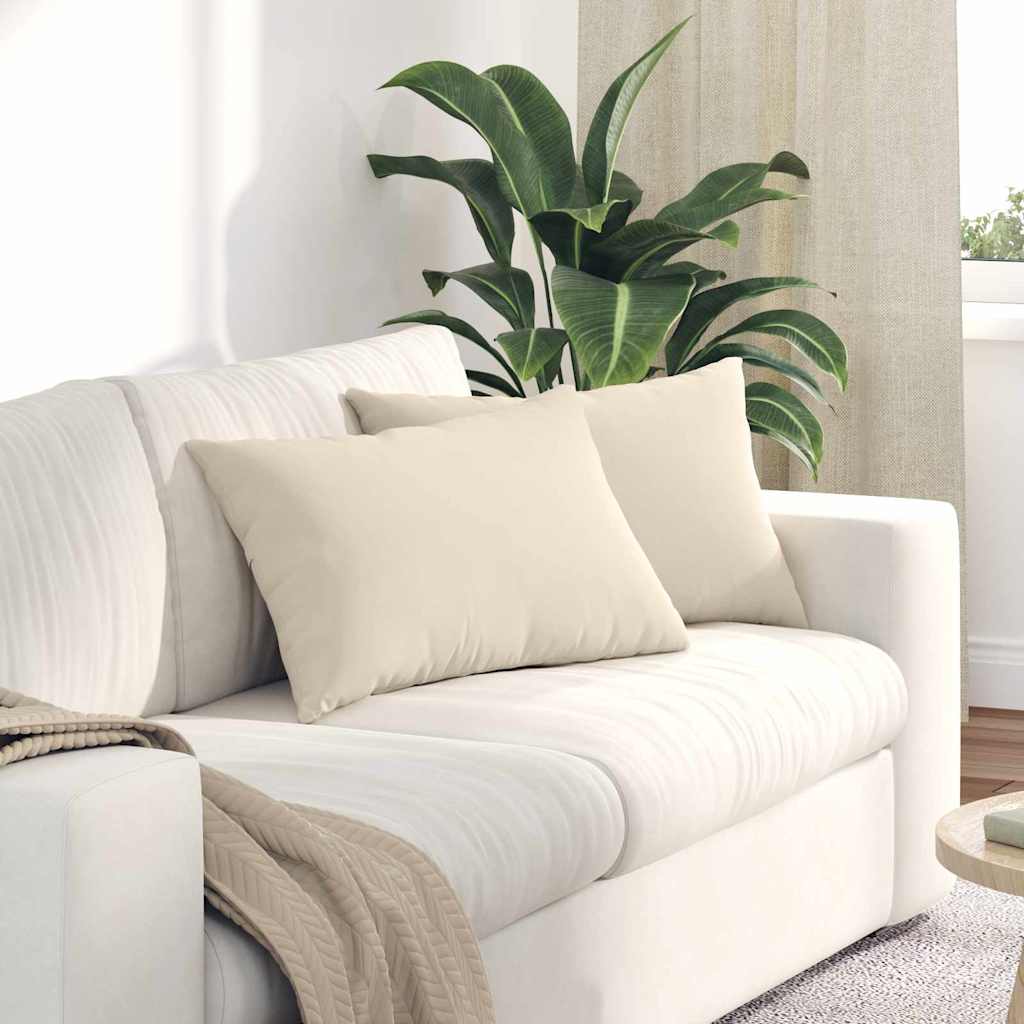 Jastučići za sofu 2 pcs Bež 60 x 40 cm tkanina