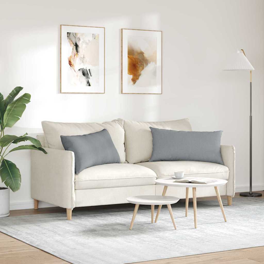 Jastučići za sofu 2 pcs Svijetlo siva 80 x 40 cm tkanina