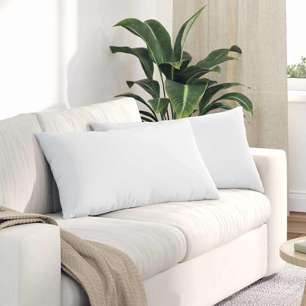 Jastučići za sofu 2 pcs Bijelo 80 x 40 cm tkanina