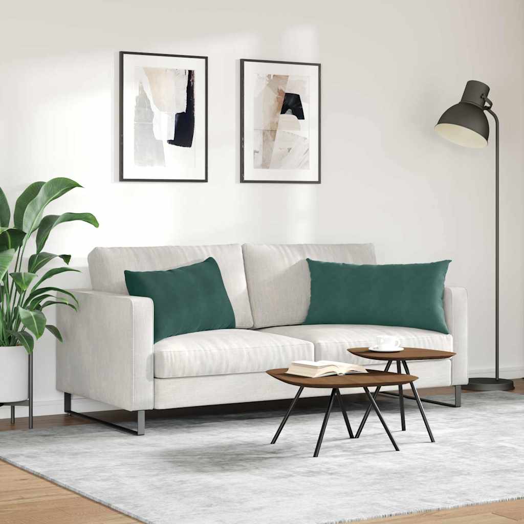 Jastučići za sofu 2 pcs Tamnozelena 80 x 40 cm Kordura tekstil