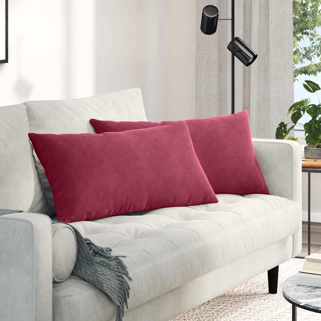 Jastučići za sofu 2 pcs Vinska crvena 80 x 40 cm