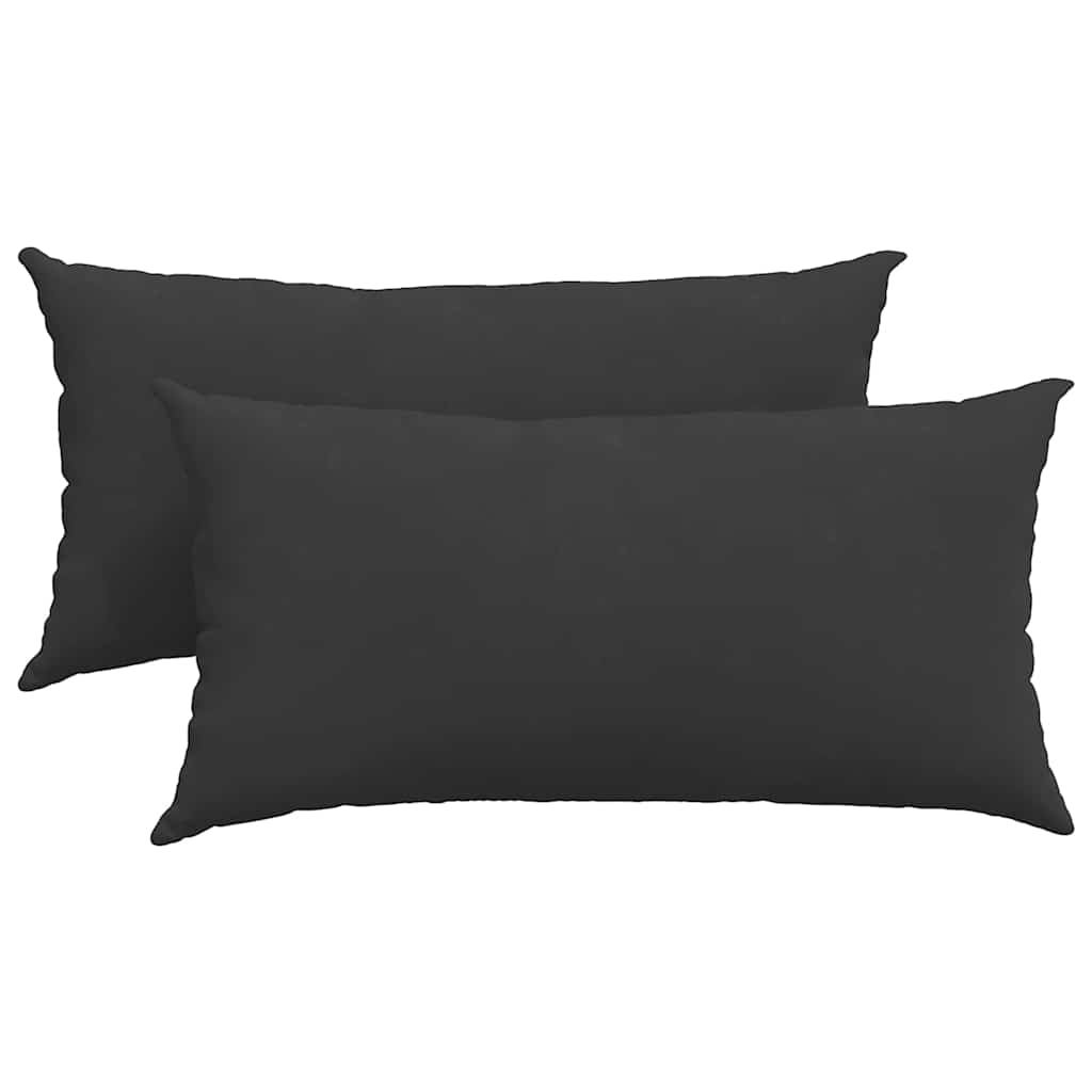 Jastučići za sofu 2 pcs Crna 80 x 40 cm tkanina