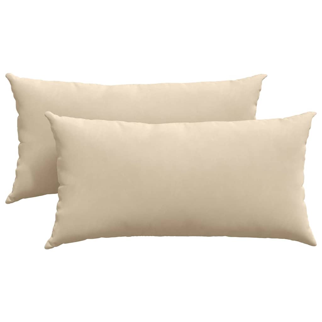 Jastučići za sofu 2 pcs Krema 80 x 40 cm tkanina