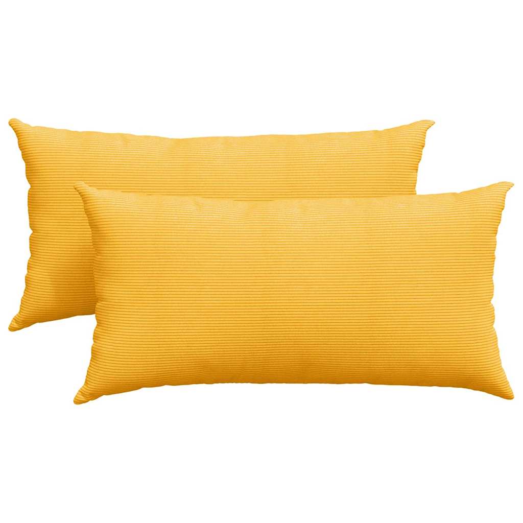 Jastučići za sofu 2 pcs Svijetlo žuta 80 x 40 cm