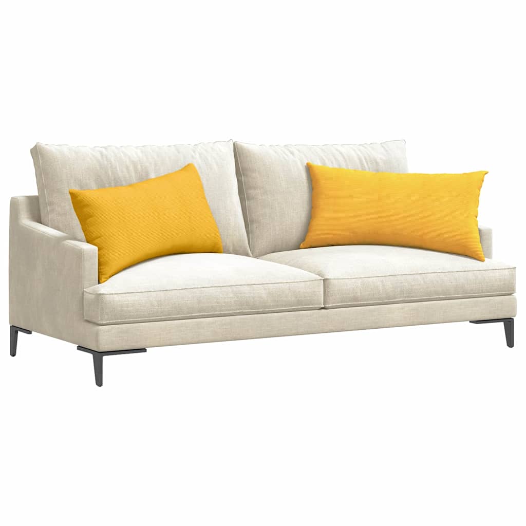 Jastučići za sofu 2 pcs Svijetlo žuta 80 x 40 cm