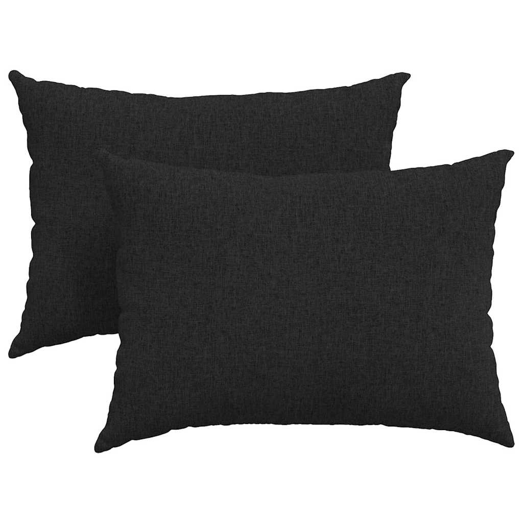 Jastučići za sofu 2 pcs Crna 70 x 50 cm tkanina