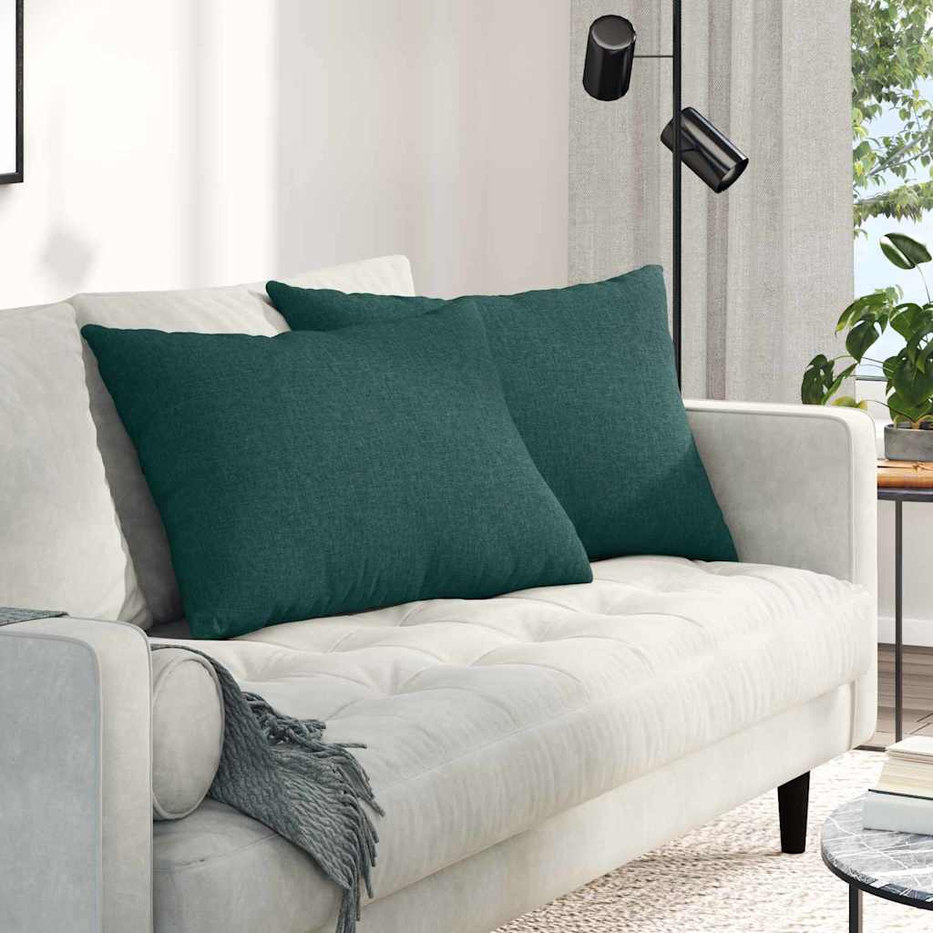 Jastučići za sofu 2 pcs Tamnozelena 70 x 50 cm tkanina