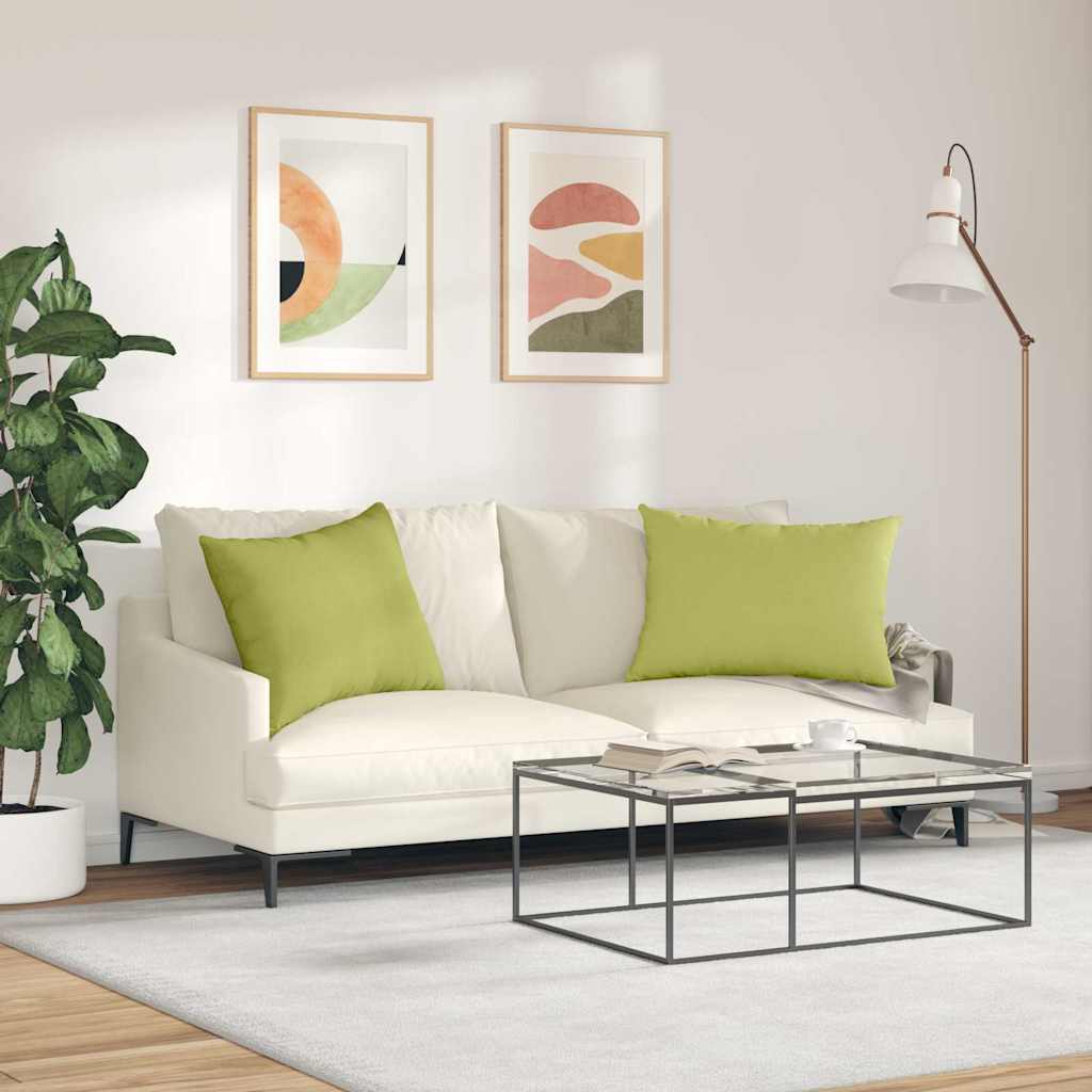 Jastučići za sofu 2 pcs Svijetlo zelena 70 x 50 cm tkanina