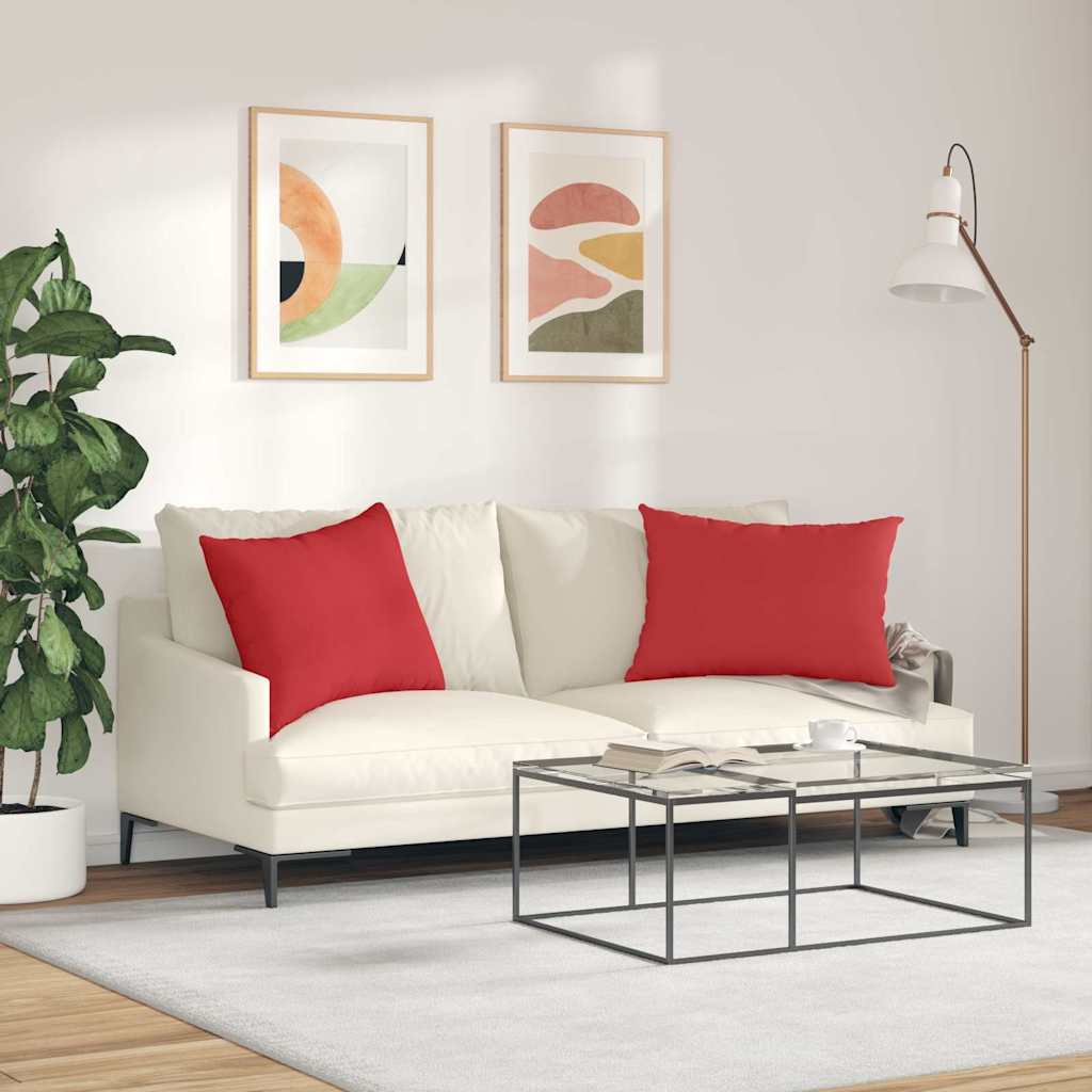 Jastučići za sofu 2 pcs Crvena 70 x 50 cm tkanina
