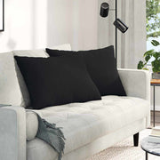Jastučići za sofu 2 pcs Crna 70 x 50 cm tkanina