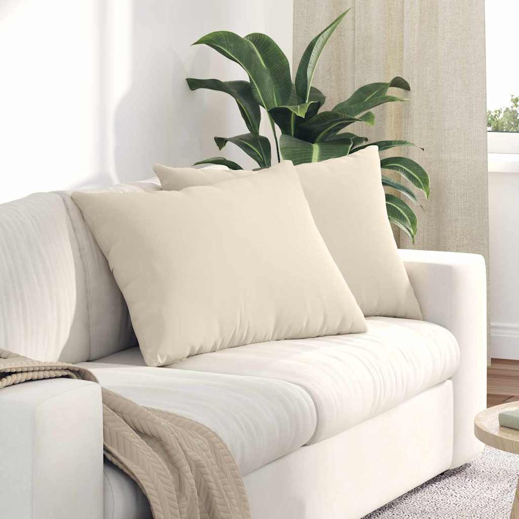 Jastučići za sofu 2 pcs Bež 70 x 50 cm tkanina