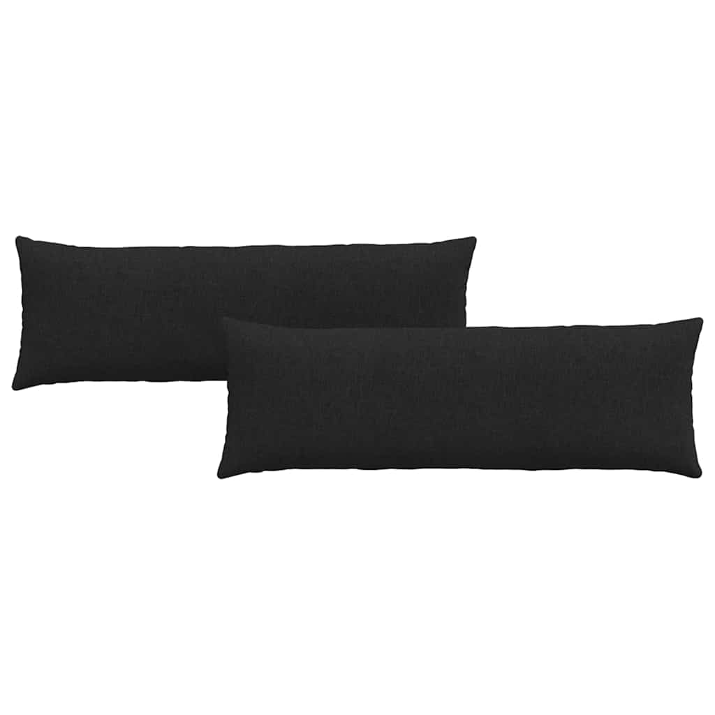 Jastučići za sofu 2 pcs Crna 120 x 40 cm tkanina