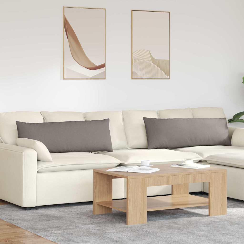 Jastučići za sofu 2 pcs Sivo-smeđa 120 x 40 cm tkanina
