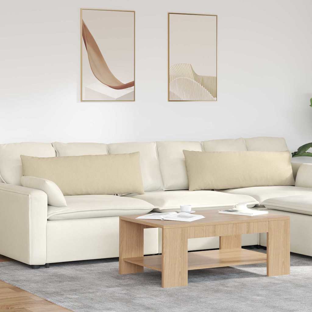 Jastučići za sofu 2 pcs Krema 120 x 40 cm tkanina